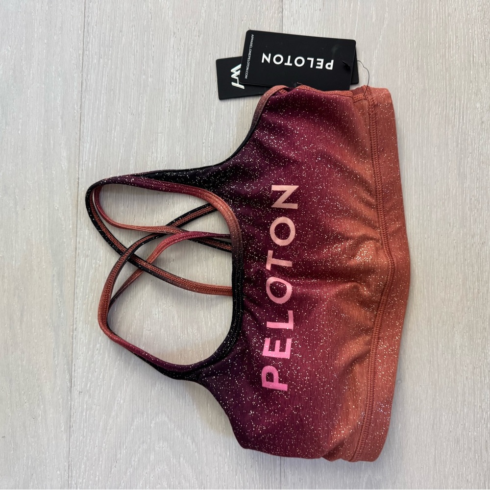 Peloton Gradient Pink and Black Bra - S- BRAND NEW TAGS STILL ON